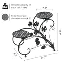 GobekUsa Metal Plant Stand Set for 4 Potted Flowers