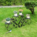 GobekUsa Metal Plant Stand Set for 4 Potted Flowers