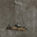 GobekUsa Metal Shade 4-Light Prism Island Pendant for Restaurant Decor