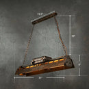 GobekUsa Metal Shade 4-Light Prism Island Pendant for Restaurant Decor