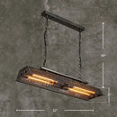 GobekUsa Metal Shade 4-Light Prism Island Pendant for Restaurant Decor