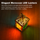 12'' Gold Moroccan Candle Lantern