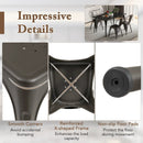 Metal Dining Chairs Set of 4 with Removable Backrest for Dining Room Restaurant Living Room by LJGDeals