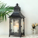 14.5'' High Vintage Style Candle Lantern White by JHY DESIGN