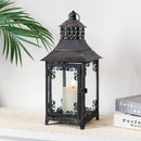 14.5'' High Vintage Style Candle Lantern White by JHY DESIGN