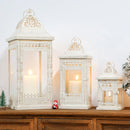 Set of 3 20"&14.5"&9.5"H Decorative Candle Lanterns (Beige)