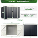 7.5 x 6.3 FT Metal Outdoor Storage Shed with Lockable Door-Gray by LJGDeals