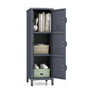 Metal Storage Locker with 3 Lockable Doors and Adjustable Feet by LJGDeals