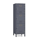 Metal Storage Locker with 3 Lockable Doors and Adjustable Feet by LJGDeals