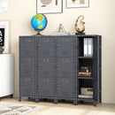 Metal Storage Locker with 3 Lockable Doors and Adjustable Feet by LJGDeals