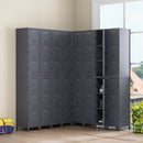 Metal Storage Locker with 3 Lockable Doors and Adjustable Feet by LJGDeals