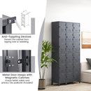 Metal Storage Locker with 3 Lockable Doors and Adjustable Feet by LJGDeals