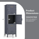 Metal Storage Locker with 3 Lockable Doors and Adjustable Feet by LJGDeals