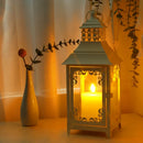 14.5'' High Vintage Style Candle Lantern White by JHY DESIGN