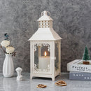 14.5'' High Vintage Style Candle Lantern White by JHY DESIGN