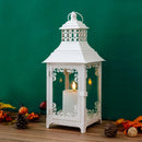 14.5'' High Vintage Style Candle Lantern White by JHY DESIGN