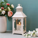 14.5'' High Vintage Style Candle Lantern White by JHY DESIGN