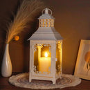 14.5'' High Vintage Style Candle Lantern White by JHY DESIGN
