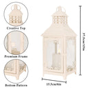 14.5'' High Vintage Style Candle Lantern White by JHY DESIGN