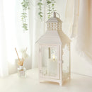 14.5'' High Vintage Style Candle Lantern White by JHY DESIGN