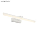 GobekUsa Metallic Cylinder Vanity Lamp - LED Wall Lighting for Bathroom - 16"/20" Long - White - Modern & Minimalist Design