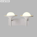 GobekUsa Metallic Flared Wall Sconce Lamp: Modern 2-Light LED Lighting in White for Bedside