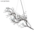 GobekUsa Situla - Metallic Metallic Thin Branch Chandelier with Crystal Bead 10 Lights Romantic Suspension Light for Boutique
