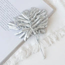 Metallic gold & silver palm leaves – living room decorative pins by Decorbites