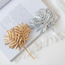 Metallic gold & silver palm leaves – living room decorative pins by Decorbites