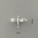 Metallic gold & silver pigeon wall ornaments living room dove statue by Decorbites