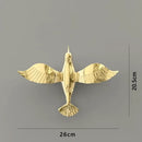 Metallic gold & silver pigeon wall ornaments living room dove statue by Decorbites