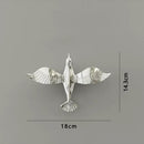 Metallic gold & silver pigeon wall ornaments living room dove statue by Decorbites