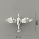 Metallic gold & silver pigeon wall ornaments living room dove statue by Decorbites