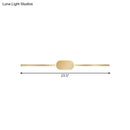 GobekUsa Metallic LED Gold Wall Mounted Vanity Sconce - Simple Style, 16"/23.5"/31.5" W