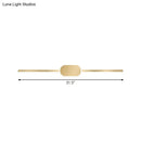 GobekUsa Metallic LED Gold Wall Mounted Vanity Sconce - Simple Style, 16"/23.5"/31.5" W