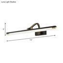 GobekUsa Metallic LED Swing Arm Wall Lamp in Black for Elongated Dressing Tables