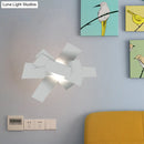 GobekUsa Metallic Nordic Wall Sconce with Stacked Surface and White Bulb Fixture