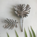 Metallic silver gold & white eucalyptus leaf bunch 6-pack living room by Decorbites