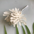 Metallic silver gold & white eucalyptus leaf bunch 6-pack living room by Decorbites
