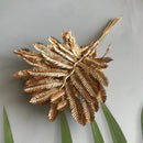 Metallic silver gold & white eucalyptus leaf bunch 6-pack living room by Decorbites