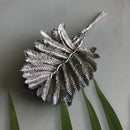 Metallic silver gold & white eucalyptus leaf bunch 6-pack living room by Decorbites
