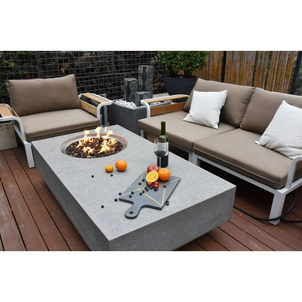 Elementi Metropolis Fire Pit Table - Light Gray, photo 9 of 20