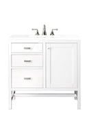 James Martin Addison 36" Single Bathroom Vanity, Glossy White