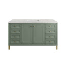 James Martin Chicago 60" Single Bathroom Vanity, Smokey Celadon