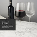 Raye Angled Crystal Bordeaux Decanter & Wine Glass Set