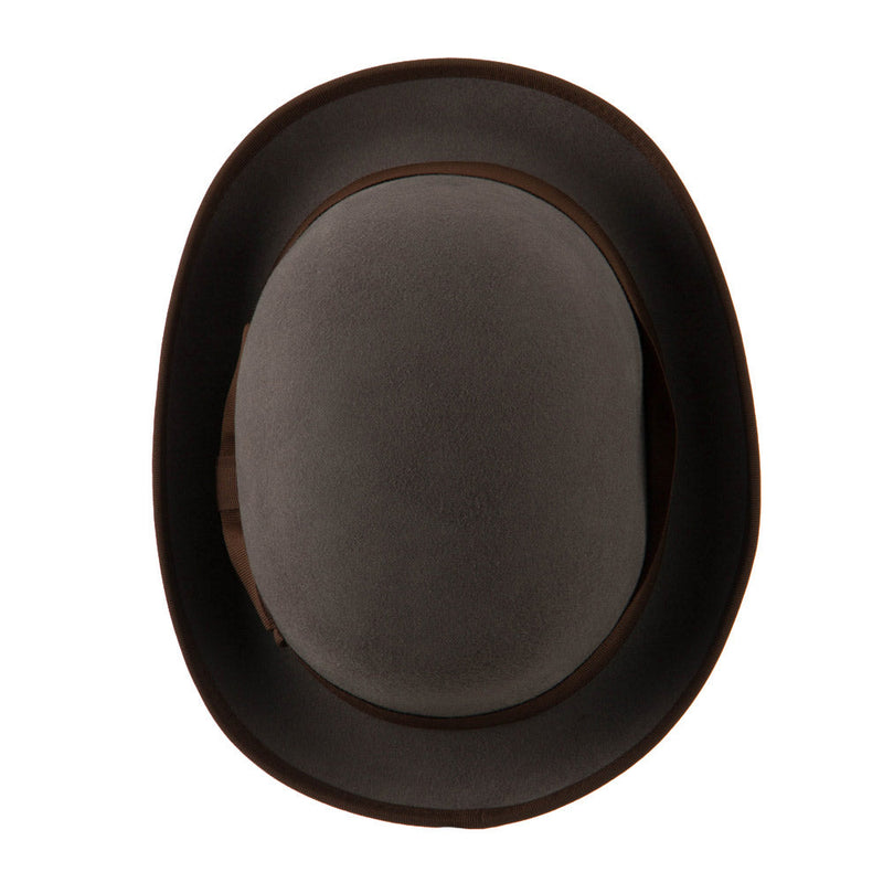 Men's Felt Bowler Hat with Ribbon Trim