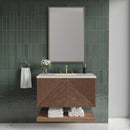 James Martin Marcello 36" Floating Single Bathroom Vanity, Chestnut