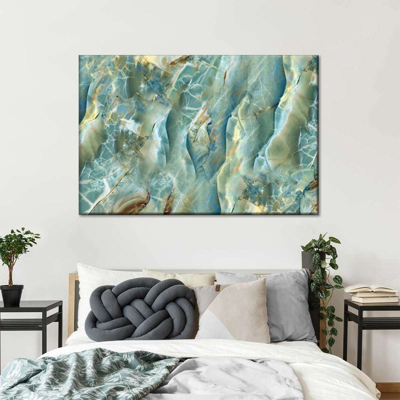 Abstract Green Marble Surface Wall Art