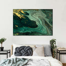 Green And Gold Abstract Wall Art