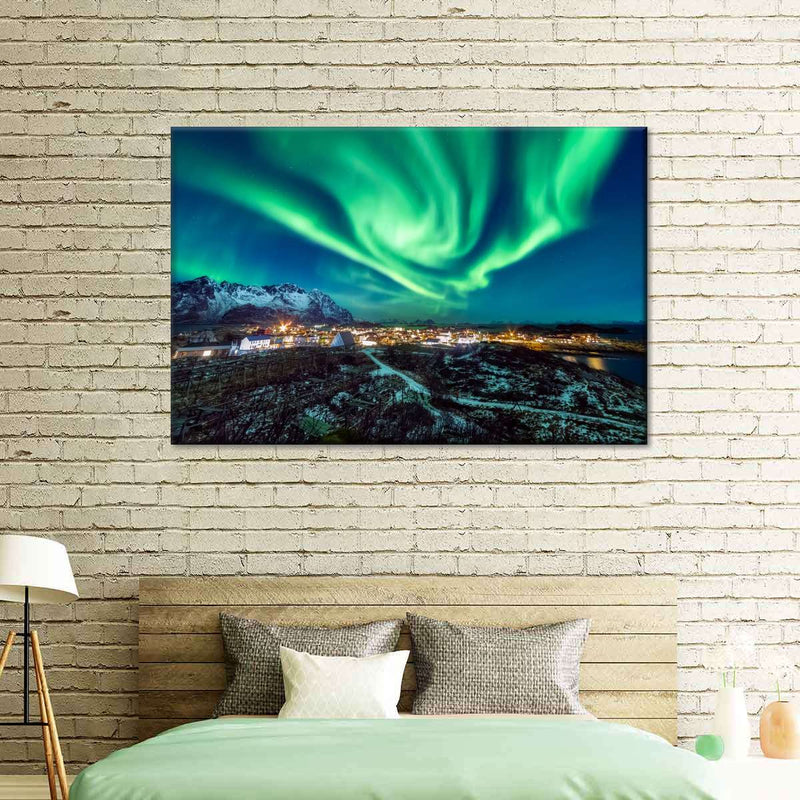 Henningsvaer Aurora Borealis Wall Art